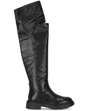 Ash Over-Knee Boots - Black