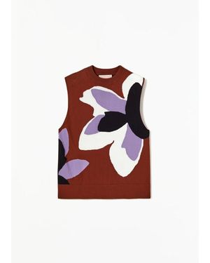 Plan C Sleeveless Tops - Red