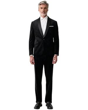 Lindbergh Single Breasted Suits - Negro