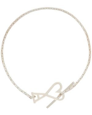 Ami Paris Accessoires ,Grijs ,Ami De Coeur Ketting Armband - Metallic