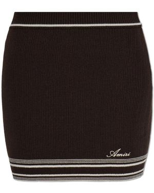 Amiri Ma Stripe Mini Rok - Zwart
