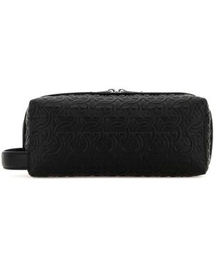 Ferragamo Tassen ,Zwart ,Leer Beautycase