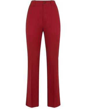 Saint Laurent High Waist Sophisticated Trousers For - Red