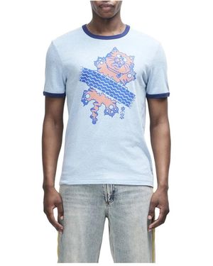 Deus Ex Machina Tops ,Blauw ,Katoen Flat Out Tee