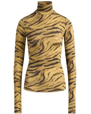 Ganni Long Sleeve T-Shirts - Metallic