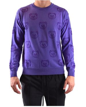 Moschino Round-Neck Knitwear - Purple