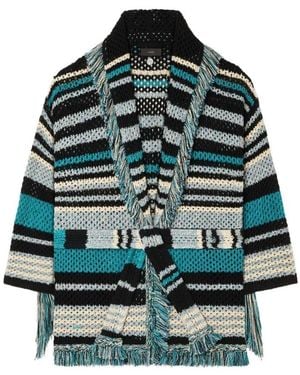 Alanui Ocean Stripes Cardigan - Groen