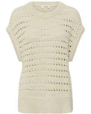 Soaked In Luxury Rundhals-Strickware - Natur