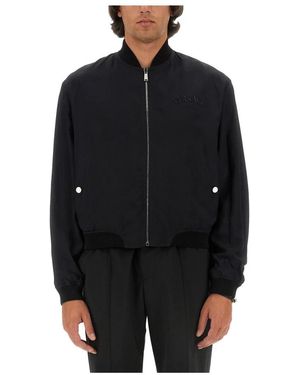 Versace Jassen ,Zwart ,Reversible Blouson La Vacanza