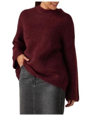 SELECTED Slfgabriella Ls Knit New O-Neck - Rot