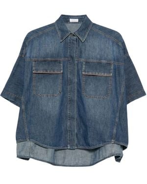 Brunello Cucinelli Denim Shirts - Blue