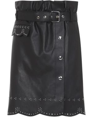 Marni Lederrock Mit Mikro-Nieten - Schwarz