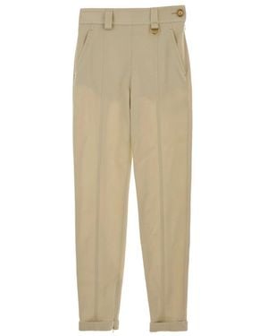 Chloé Satijnen Broek Met D-Ring - Naturel