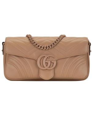 Gucci Tassen ,Bruin ,Leer Gewatteerde Leren Crossbodytas