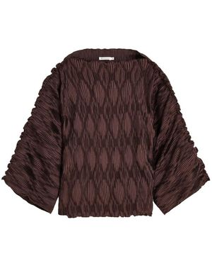 By Malene Birger Minimalistische Scandinavische Top - Bruin