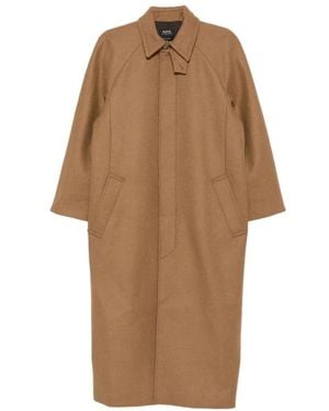 A.P.C. Single-Breasted Coats - Marron