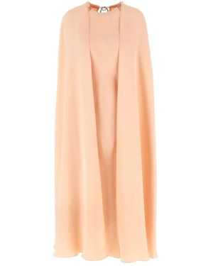 Max Mara Managua Zijden Midi Jurk - Oranje