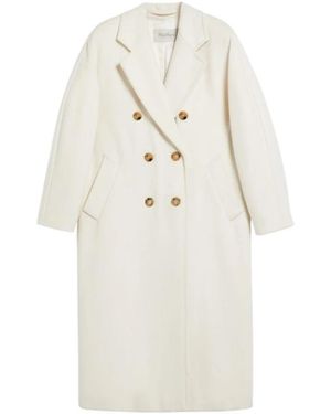 Max Mara Double-Breasted Coats - Wit