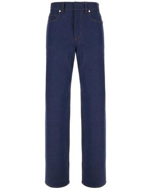 Fendi Lange Jeans - Blau