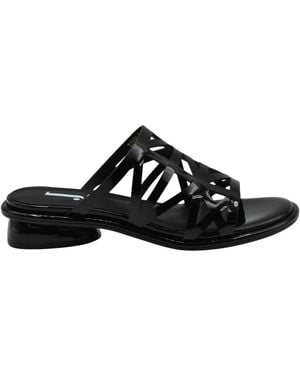 Jeannot Heeled Mules - Negro