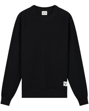 Arte' Reversible Label Crewneck - Zwart