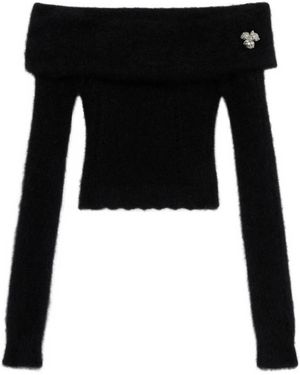 Blumarine Round-Neck Knitwear - Zwart