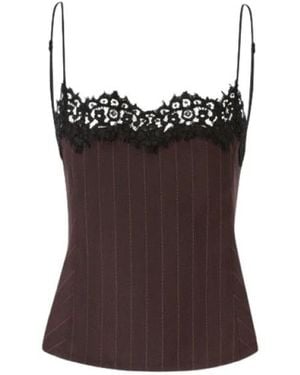 Pinko Tops ,Rood ,Mouwloze Top - Bruin