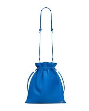 Celine Kleine Kristall-Pouch Aus Lammleder - Blau