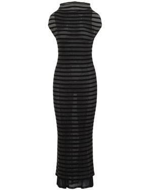 Jean Paul Gaultier Mariniere Stripes Long Dress - Black