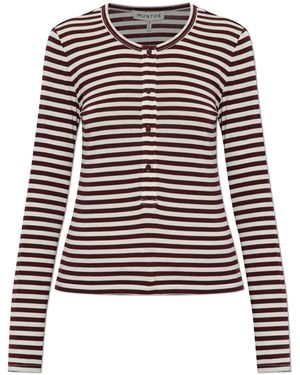 Munthe Langarm T-Shirt Levoma - Rot