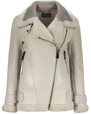 Lorena Antoniazzi Leather Jackets - Grey