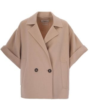 Max Mara Double-Breasted Coats - Neutro