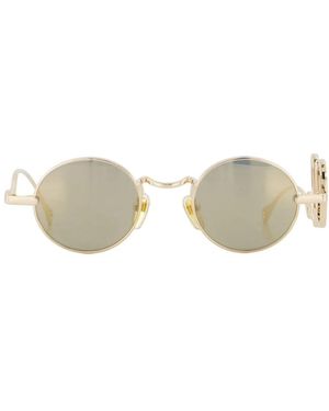 Chloé Runde Metall-Sonnenbrille - Gelb