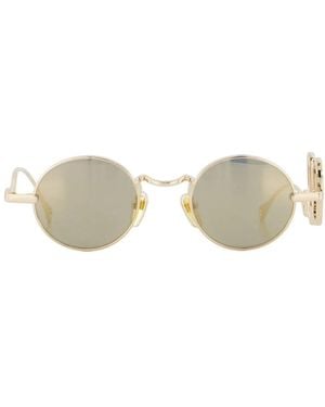 Chloé Runde Metall-Sonnenbrille - Gelb