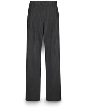 Summum Weite Pinstripe Hose Anthrazit - Schwarz