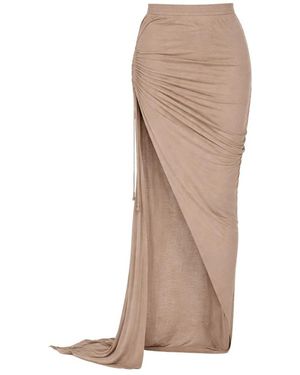 Rick Owens Soft Edfu Rok - Naturel