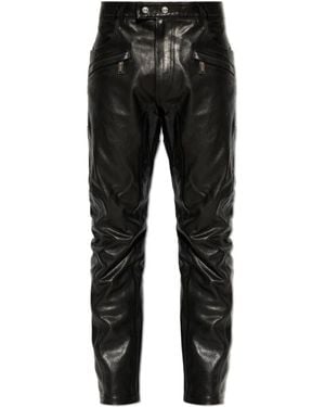 DSquared² Leather Trousers - Negro
