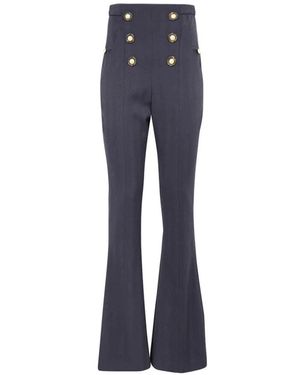 Balmain Wide Trousers - Azul