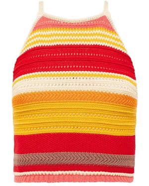 Laneus Sleeveless Tops - Rosa