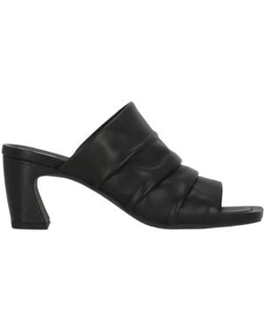 Ash Heeled Mules - Black