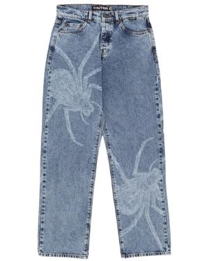 Iuter Lockere Denim Hose Blau Bleichmittel