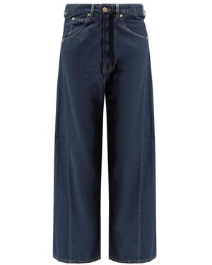 DARKPARK Weite Jeans Mit Knopfverschluss - Blau