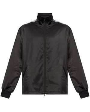 Y-3 Hoodies & Sweatvesten ,Zwart ,Satijn Satin Gradient 3-Stripes Track Top