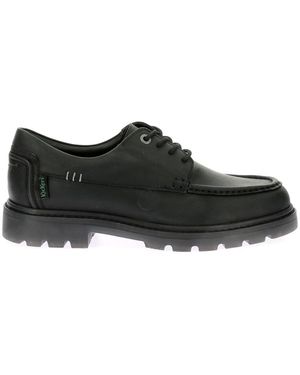 Kickers Schoenen ,Zwart ,Leer Kick Bronx Derby