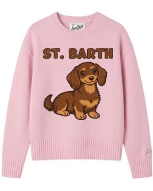 MC2 Saint Barth Truien & Vesten ,Roze ,Wol Tessa Crewneck Trui