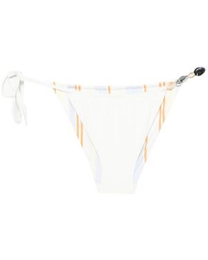 SIR. Bikinihose Mit Tiefem Bund Und Seitlicher Schnürung - Weiß