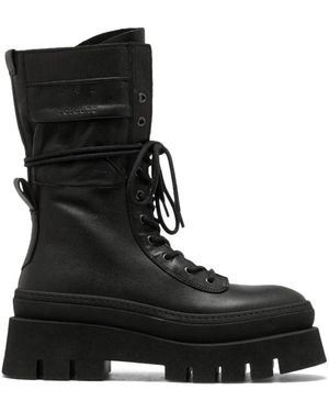 COPENHAGEN Lace-Up Boots - Black