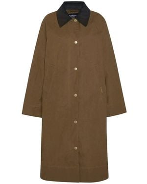 Barbour Ettie Regenjacke Mit Tartan-Einsätzen - Braun