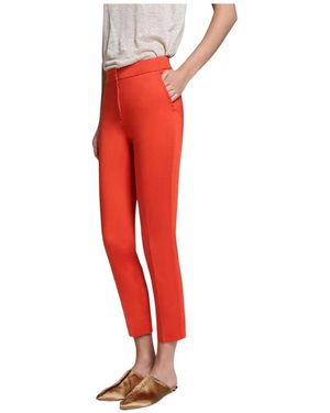 Via Masini 80 Cropped Trousers - Red