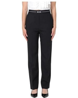 MSGM Straight Trousers - Negro